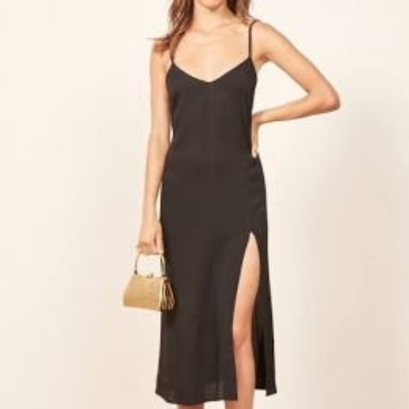 Reformation black Crimini dress size 0 - Picture 1 of 3